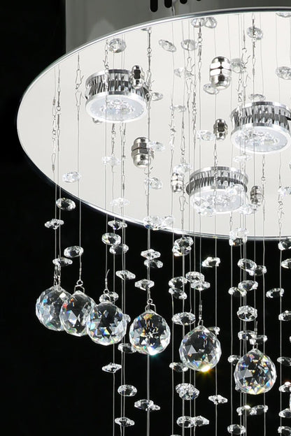 Spiral Raindrop Crystal Chandelier - vexalamps
