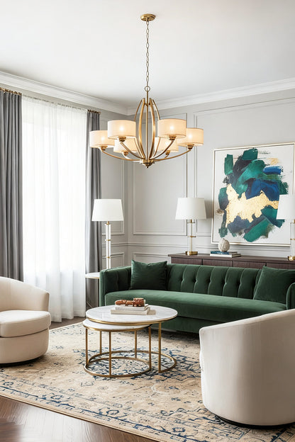 Stiffel Avira Chandelier - view 2 | vexalamps