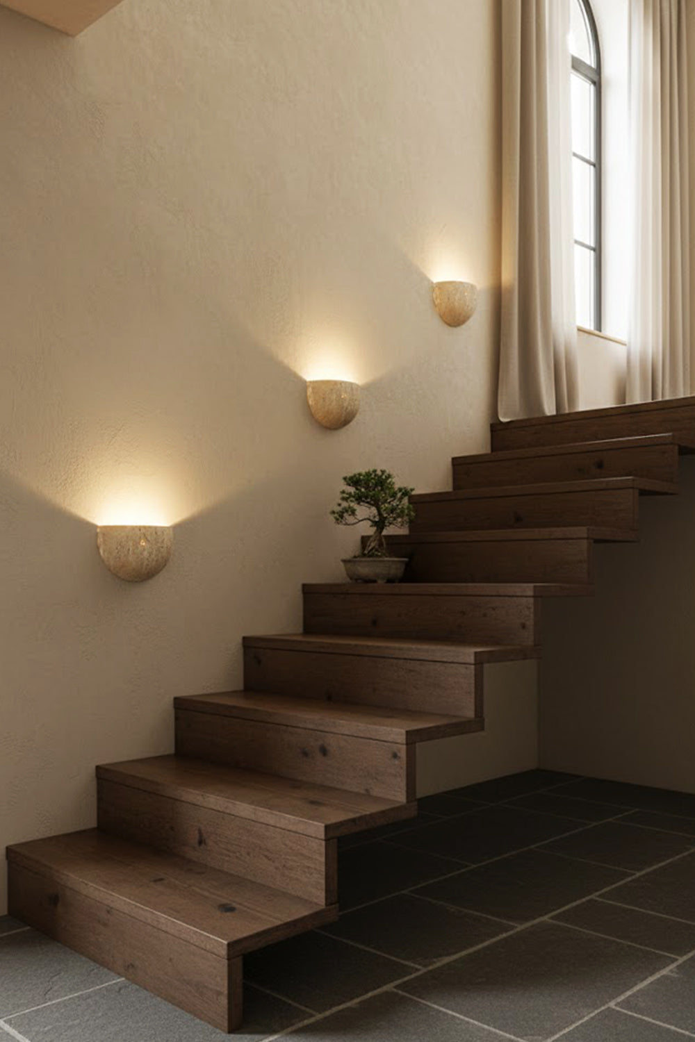 Stone Bowl Wall Light - view 4 | vexalamps