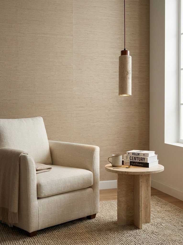 Stone Cylinder Pendant Light - view 6 | vexalamps