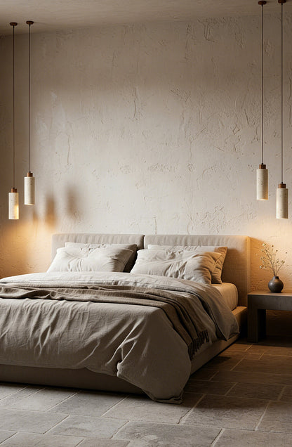 Stone Cylinder Pendant Light - view 9 | vexalamps