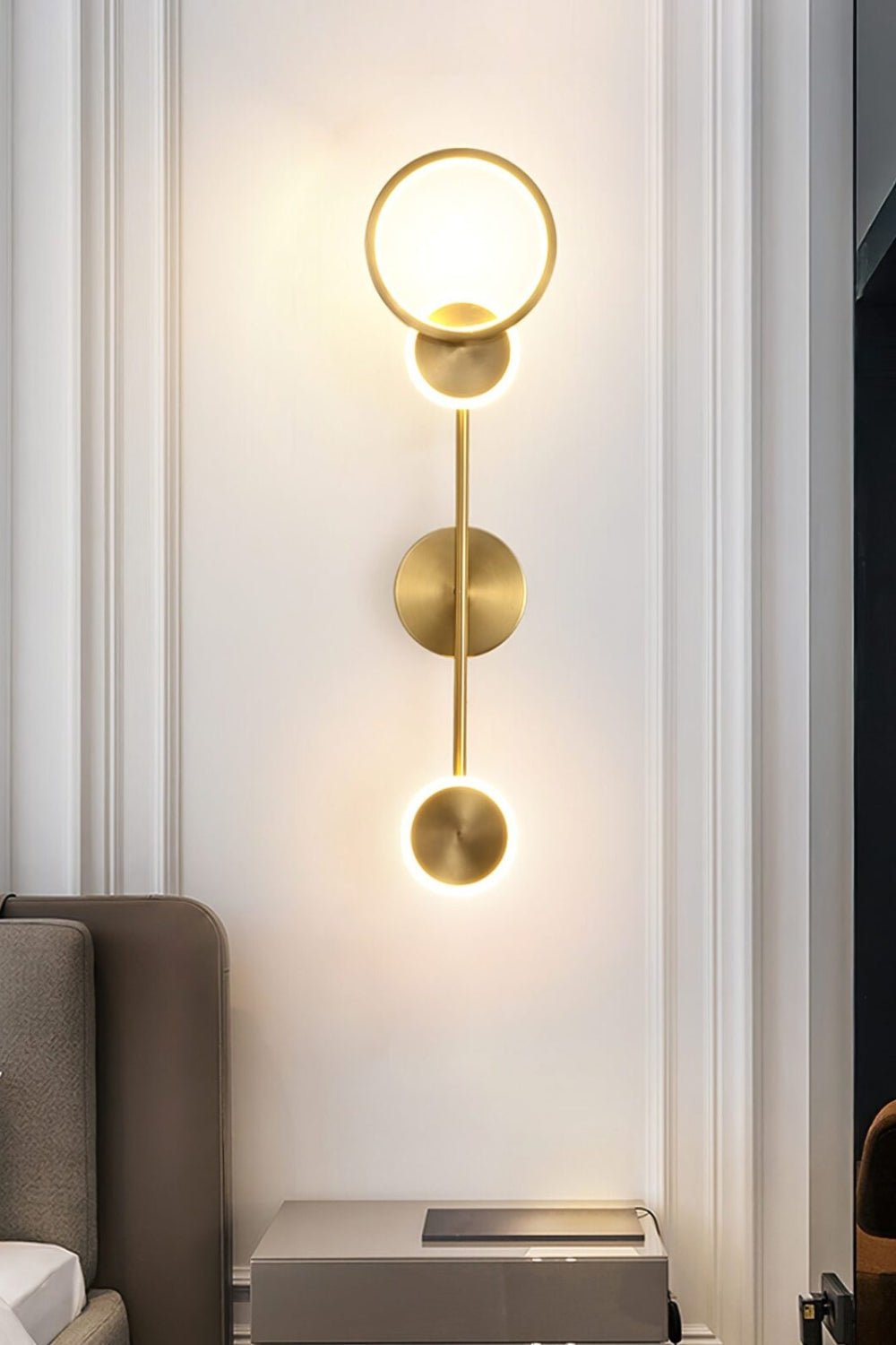 Brass Susan Trio Wall Lamp - view 9 | vexalamps
