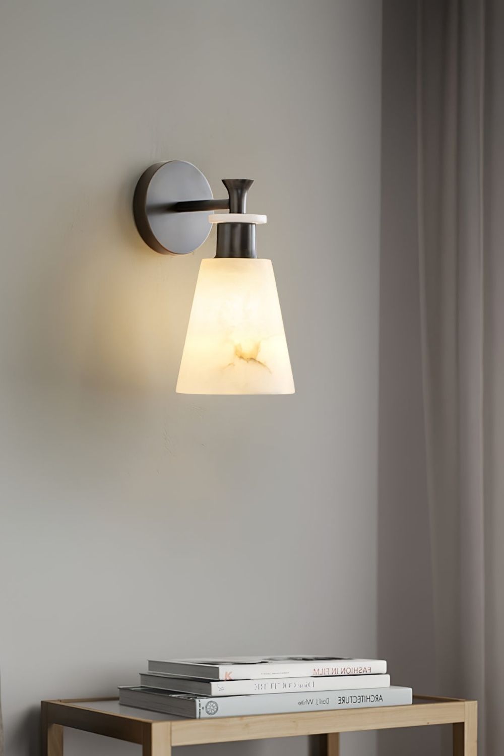 Tapered Alabaster Wall Sconce - view 8 | vexalamps
