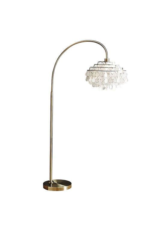Teardrops Capiz Arc Floor Lamp | vexalamps
