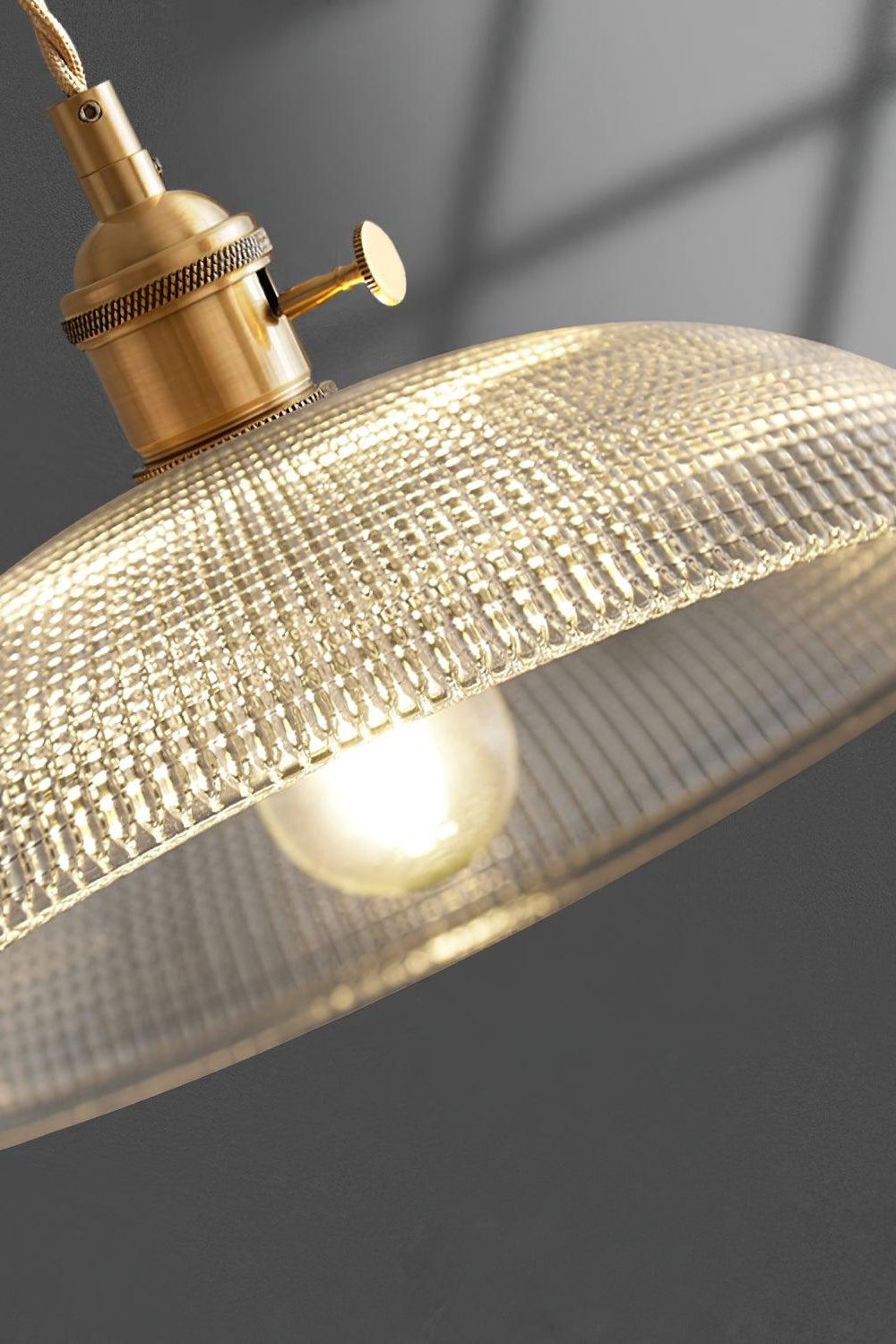 Textured Dome Glass Pendant Light - view 10 | vexalamps
