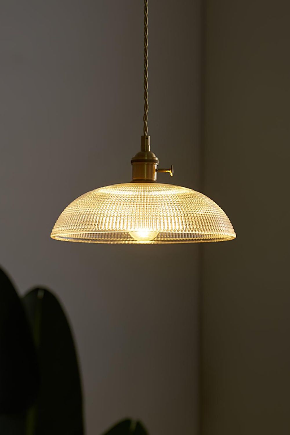 Textured Dome Glass Pendant Light - view 2 | vexalamps