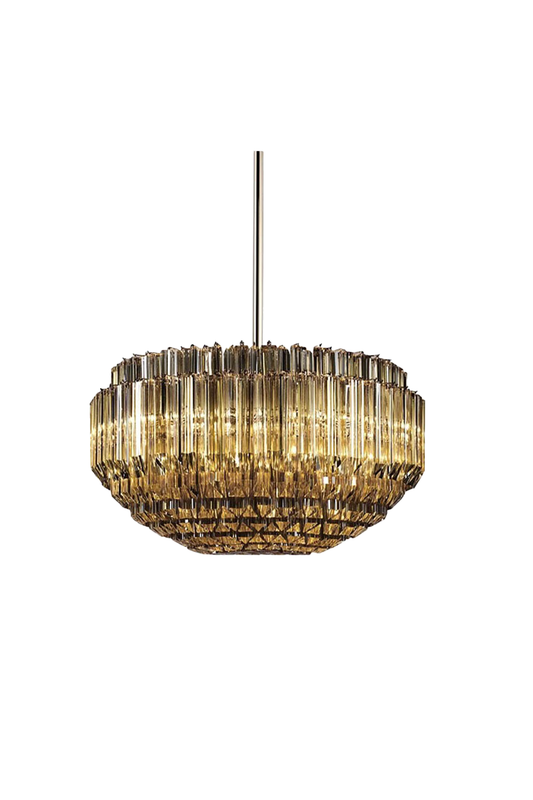 Three-sided Glass Chandelier | vexalamps
