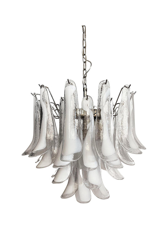 Art Tiered White Petals Chandelier | vexalamps