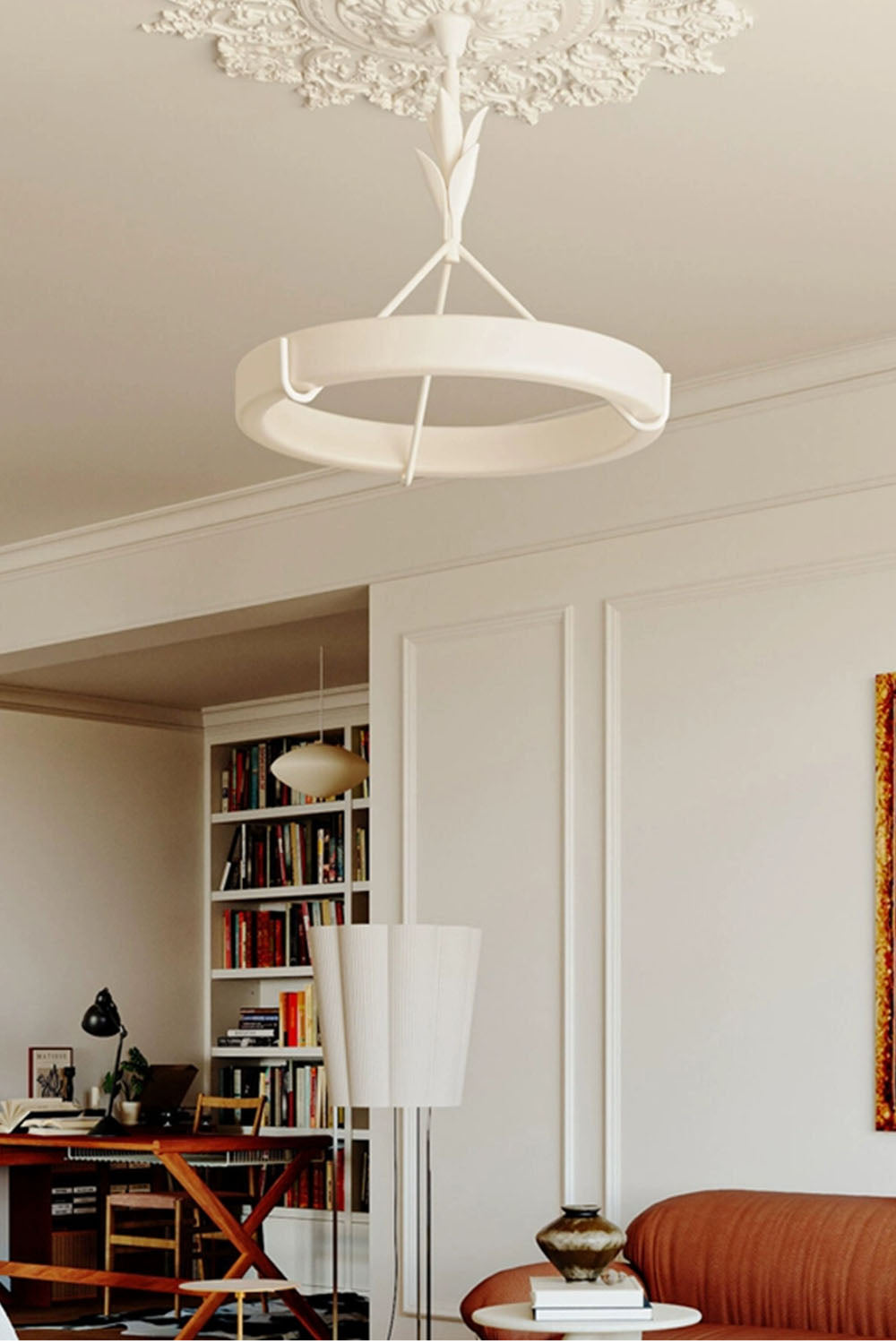 Tinsley Plaster Chandelier - view 3 | vexalamps