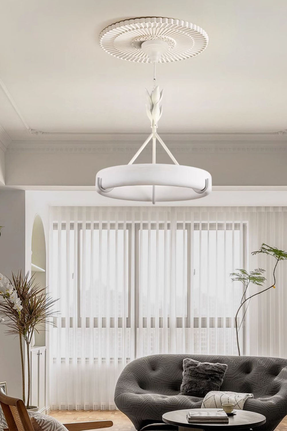 Tinsley Plaster Chandelier - view 26 | vexalamps