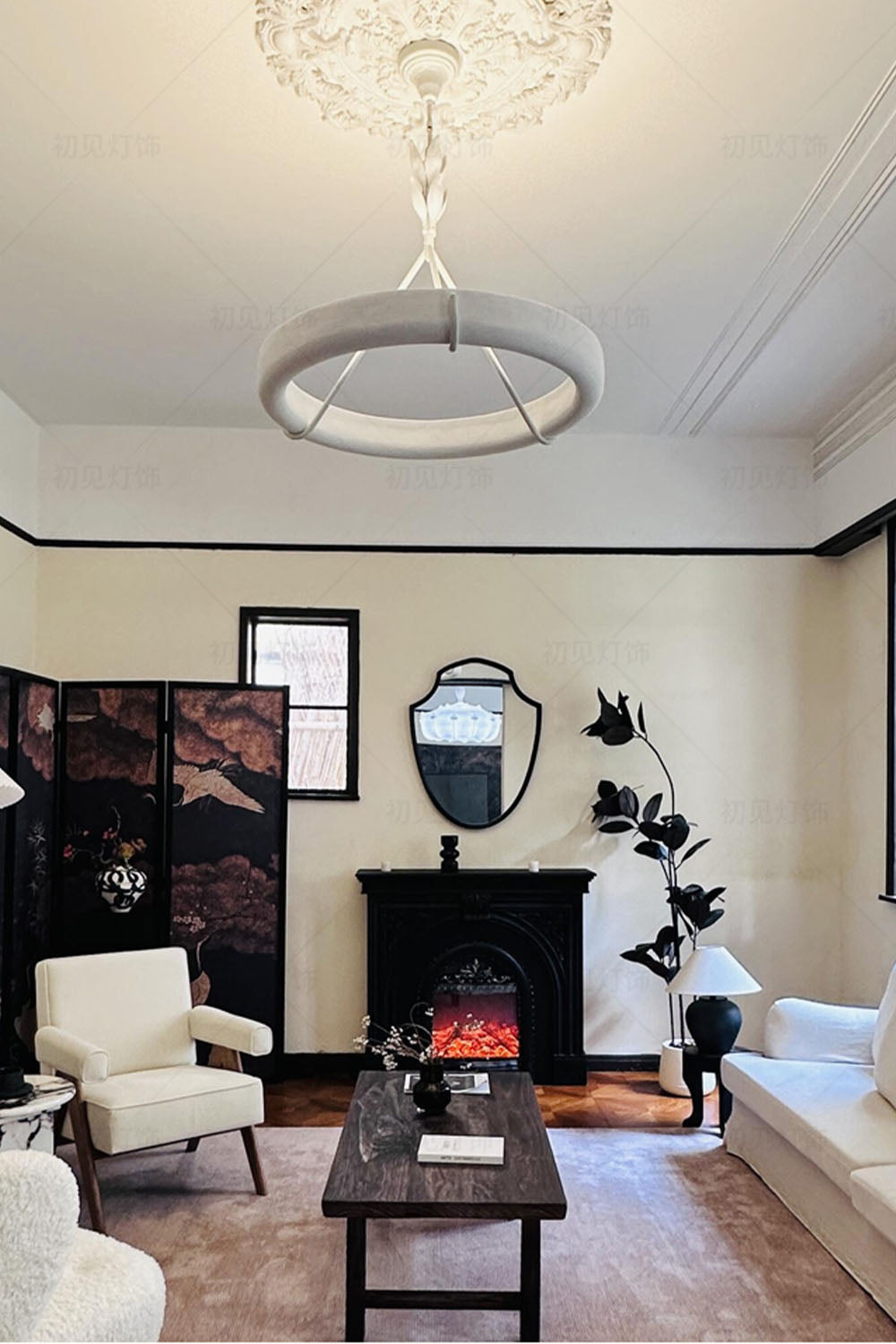 Tinsley Plaster Chandelier - view 12 | vexalamps