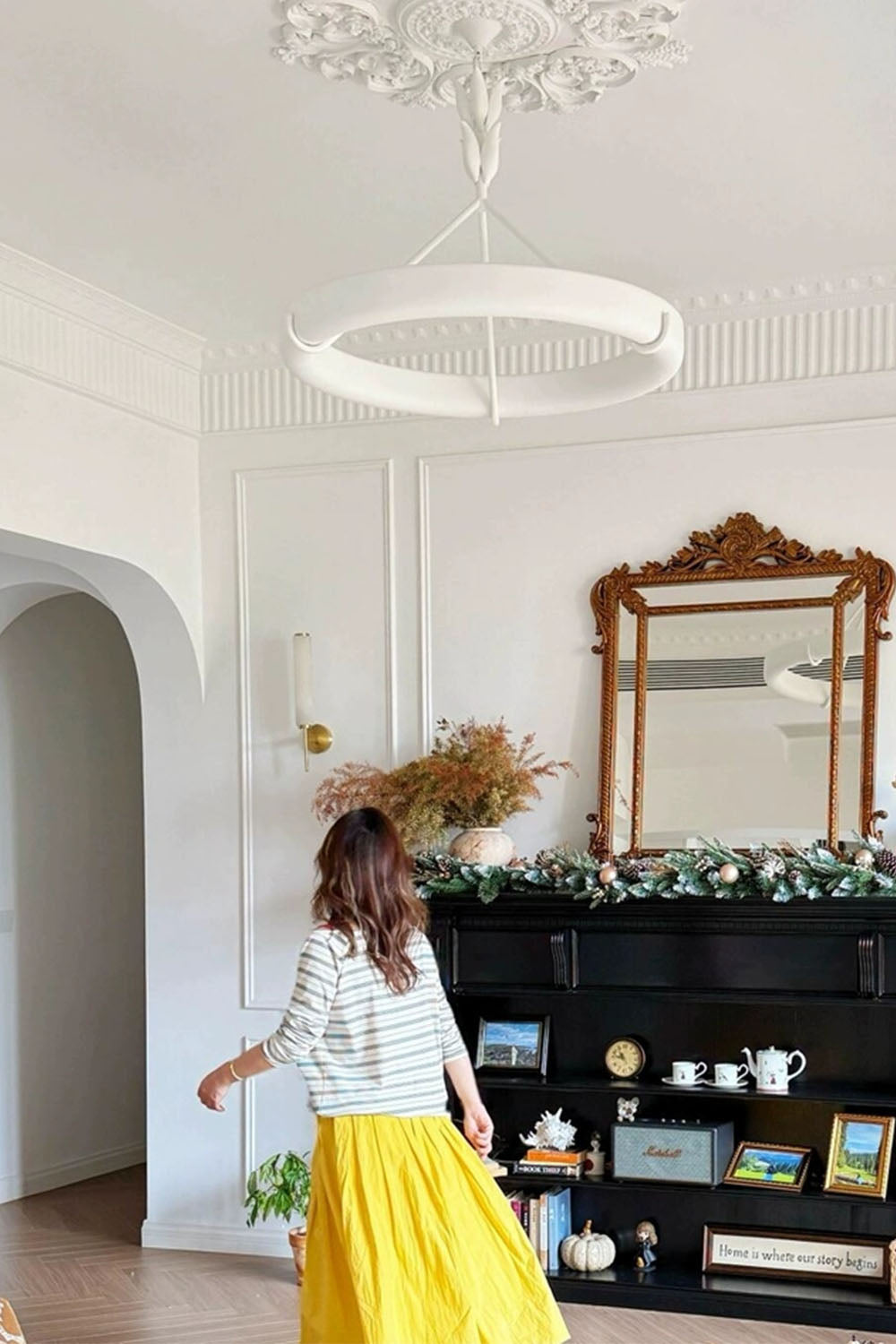 Tinsley Plaster Chandelier - view 13 | vexalamps