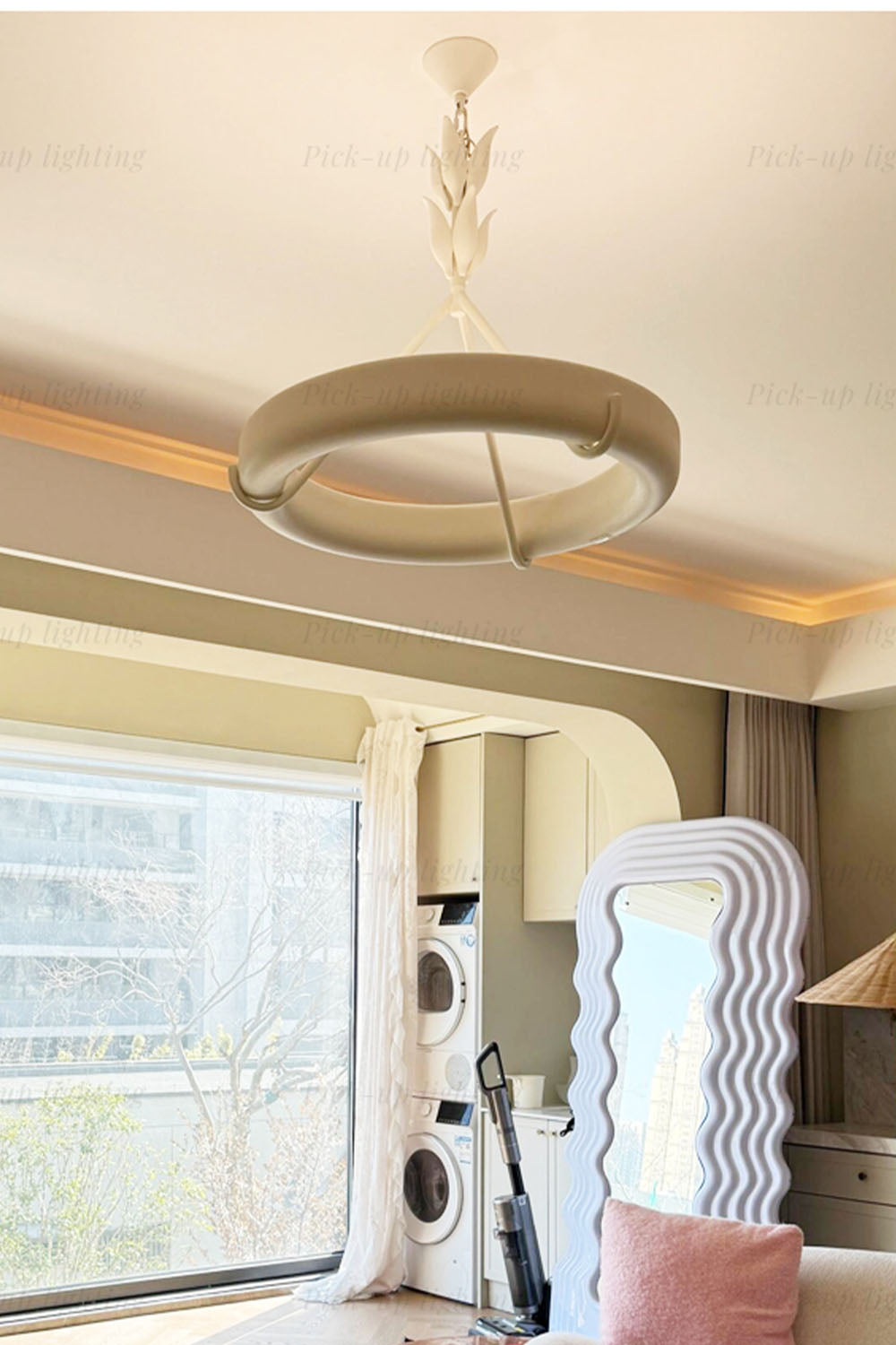 Tinsley Plaster Chandelier - view 16 | vexalamps