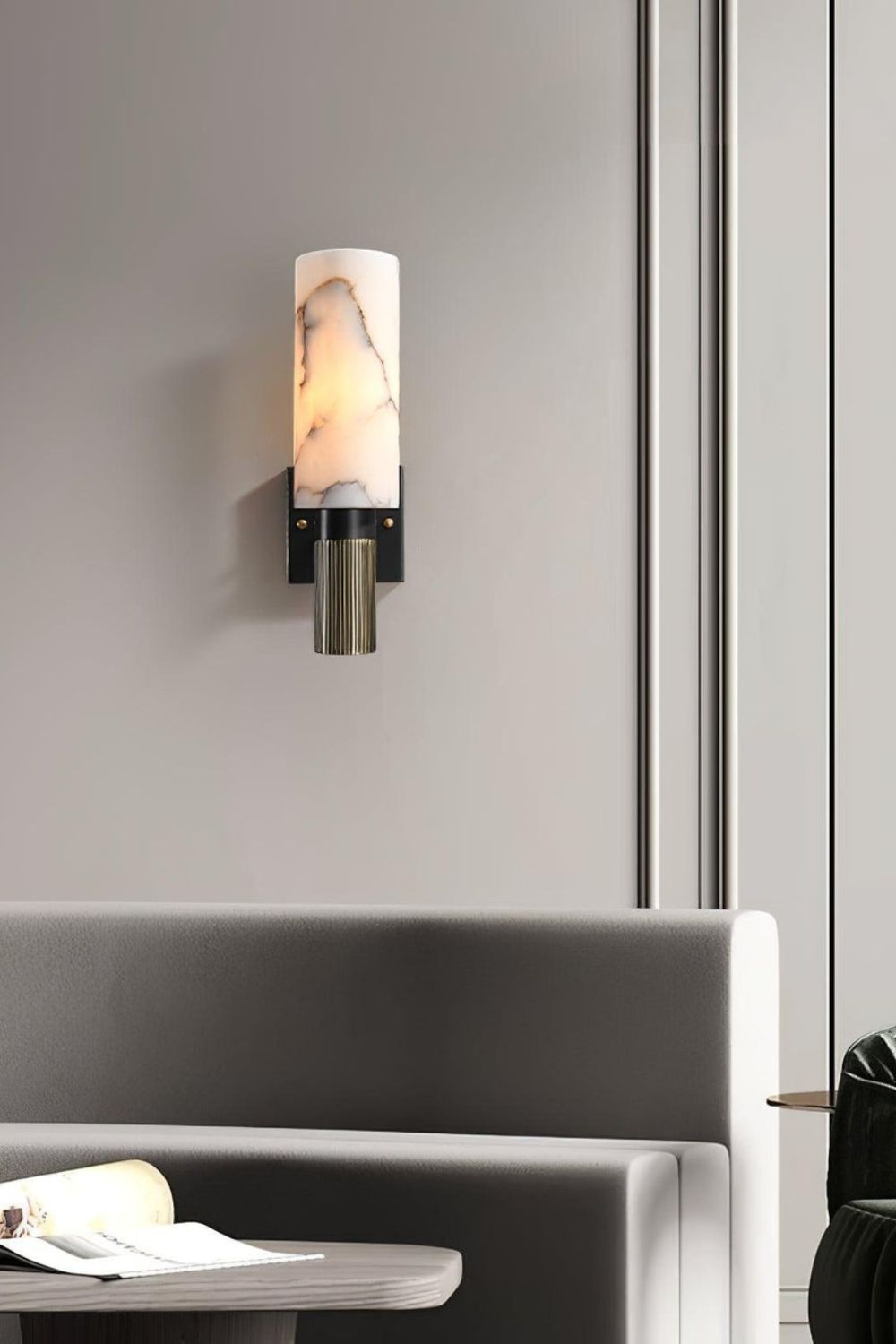 Torch Marble Sconce - vexalamps