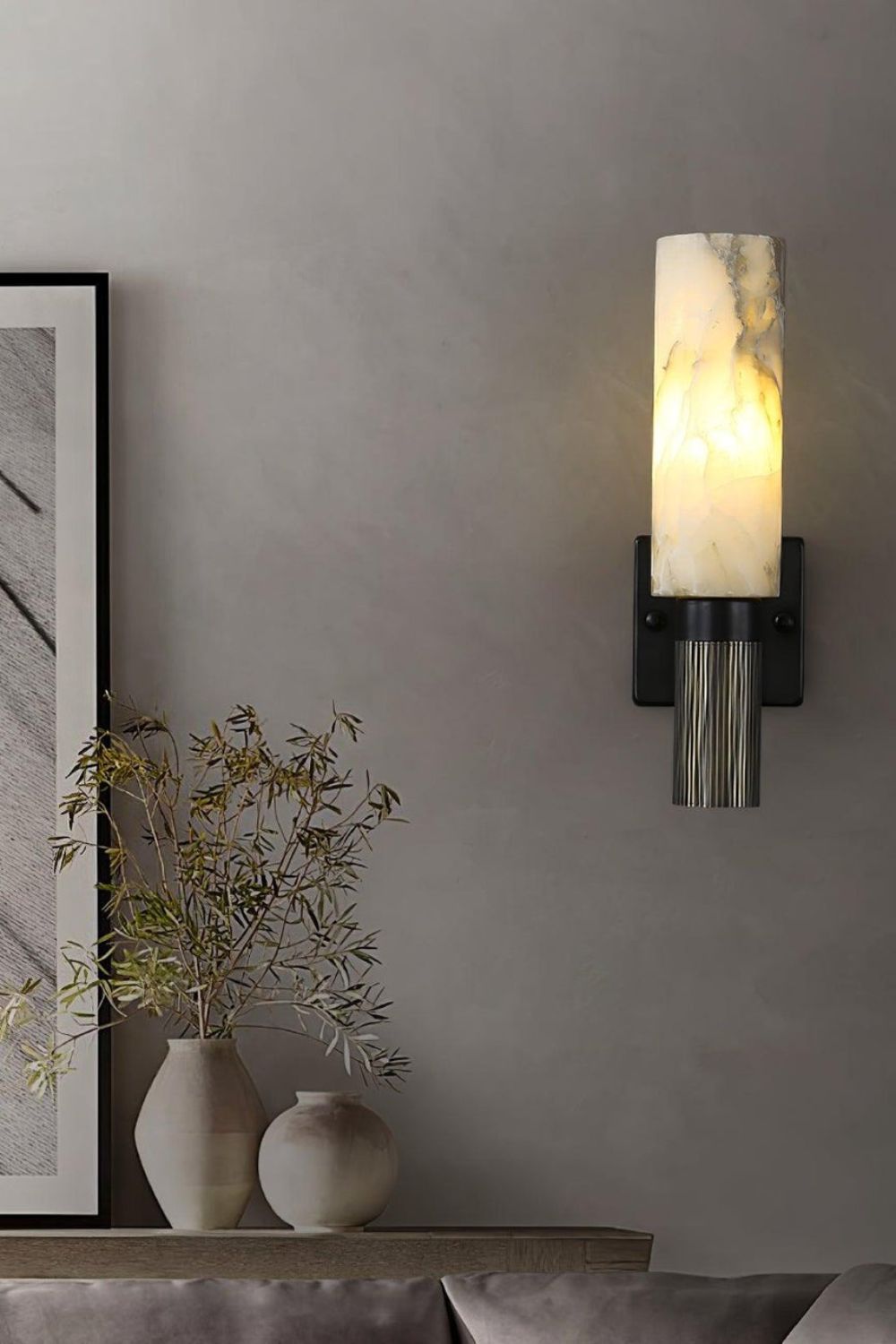 Torch Marble Sconce - vexalamps