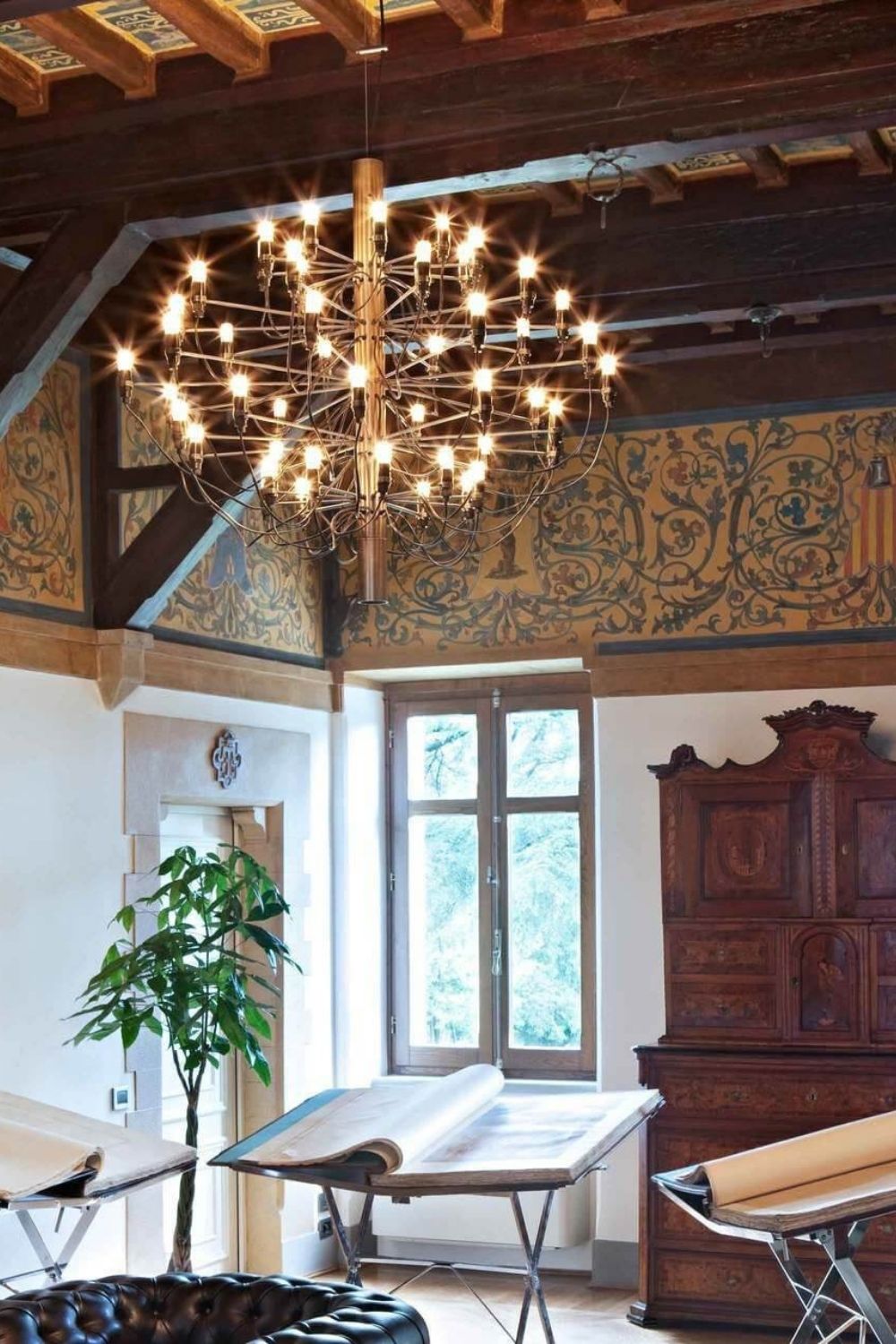 Traditional Mid-century 2097 Chandelier - view 18 | vexalamps