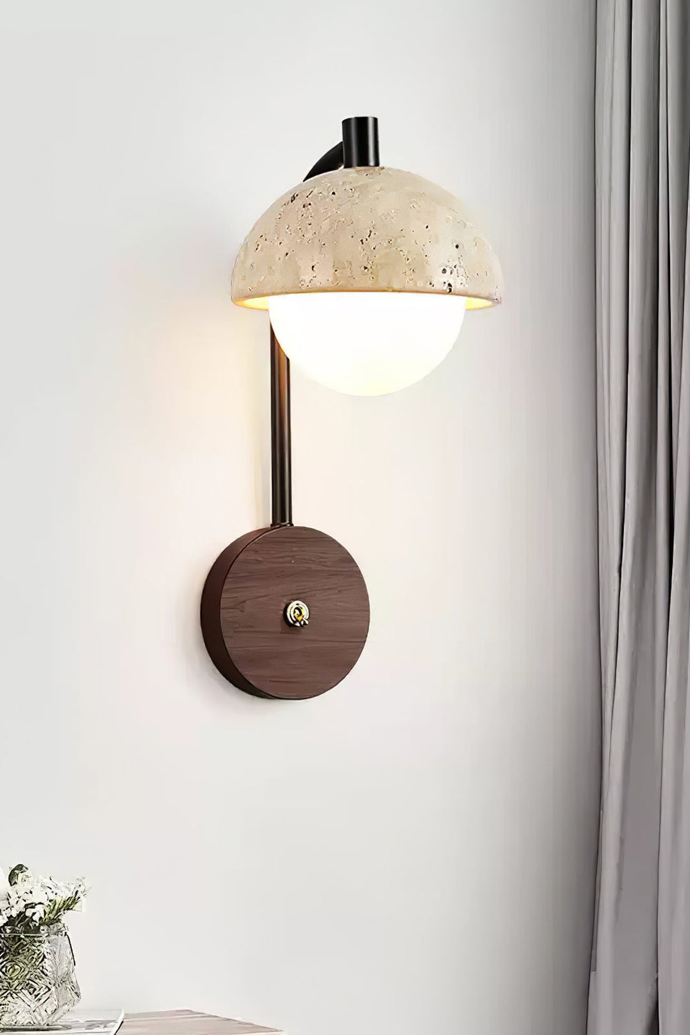 Travertine Arc Wall Light - view 16 | vexalamps