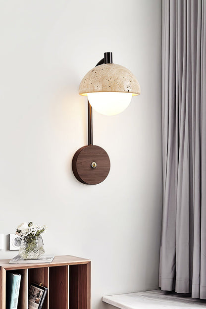 Travertine Arc Wall Light - view 8 | vexalamps
