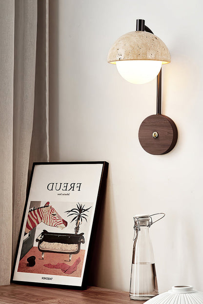 Travertine Arc Wall Light - view 4 | vexalamps