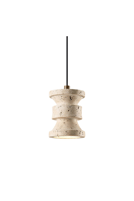 Travertine Carved Pendant Light | vexalamps