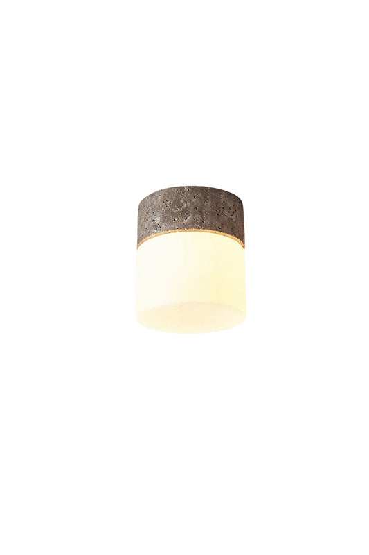 Travertine Cylinder Ceiling Lamp | vexalamps
