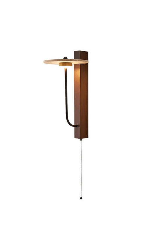Travertine Disc Arm Wall Lamp | vexalamps