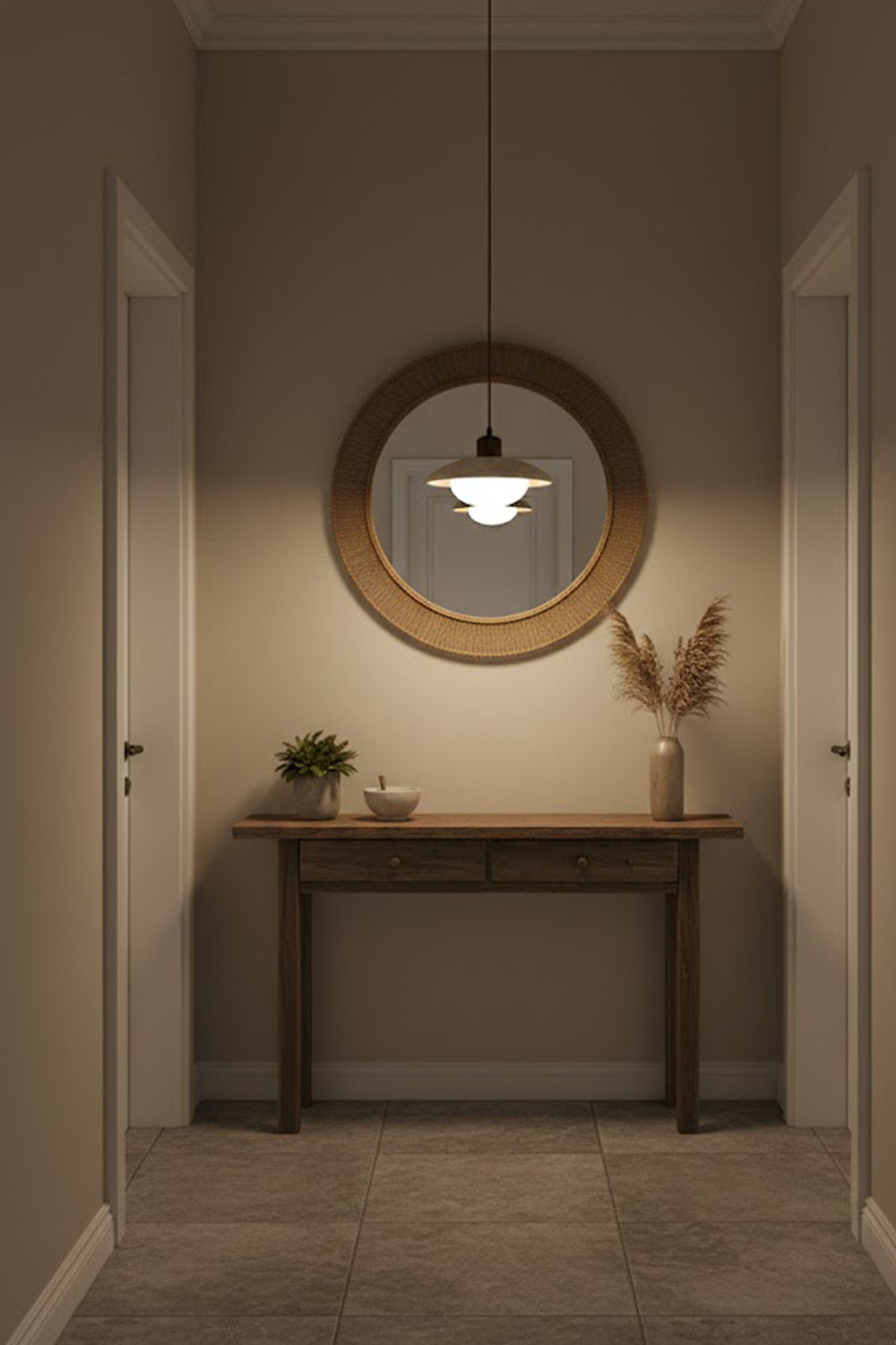 Travertine Disc Pendant Light - view 12 | vexalamps