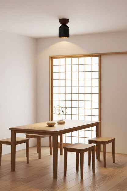 Travertine Stone Ceiling Light - view 8 | vexalamps
