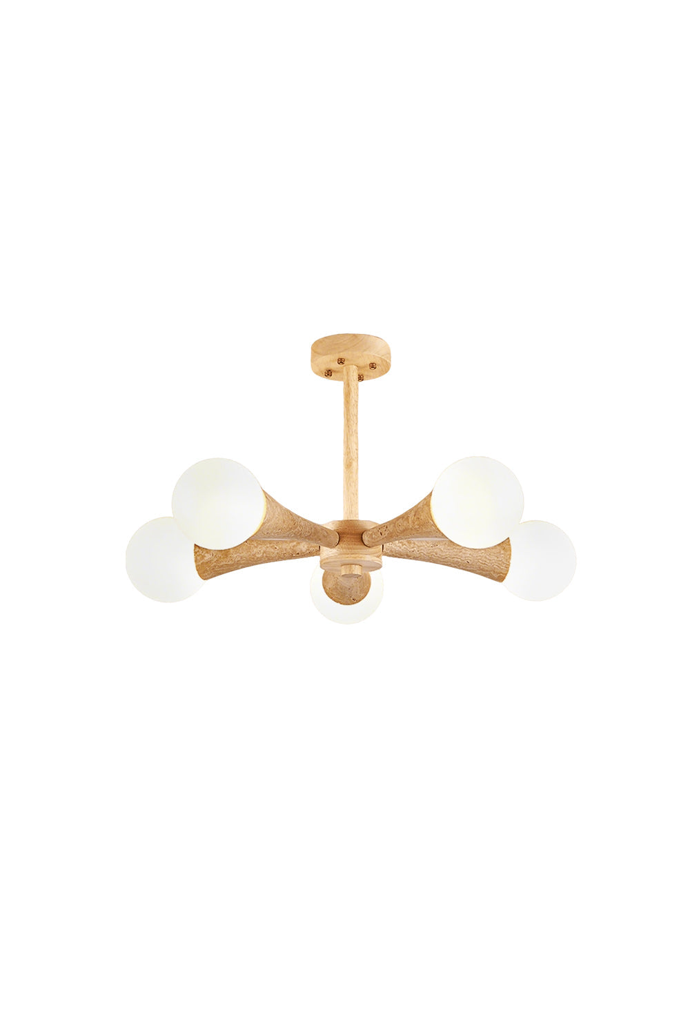 Travertine Tree-Arm Chandelier | vexalamps