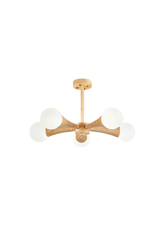 Travertine Tree-Arm Chandelier | vexalamps