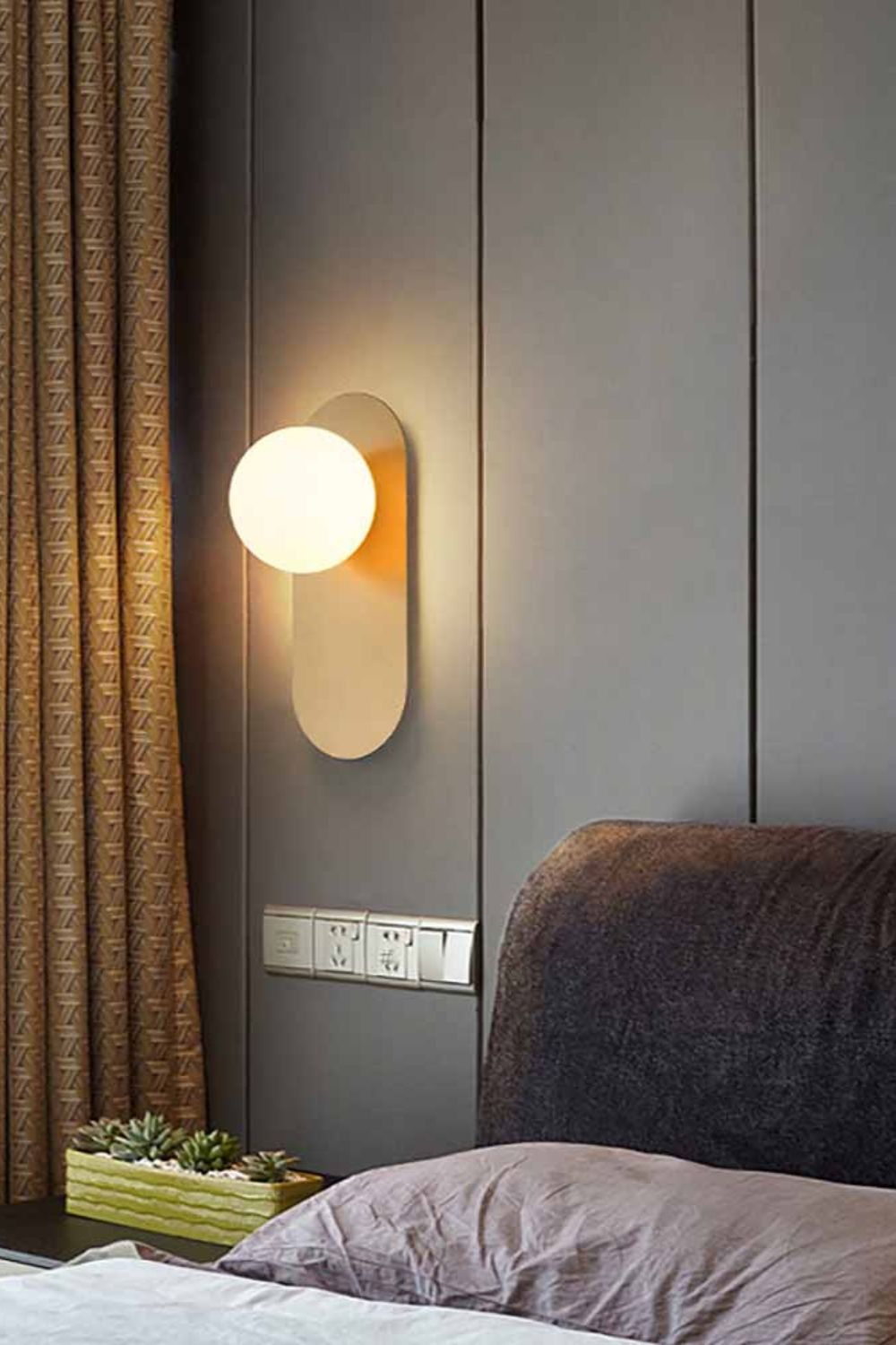Flat Base Globe Sconce - vexalamps