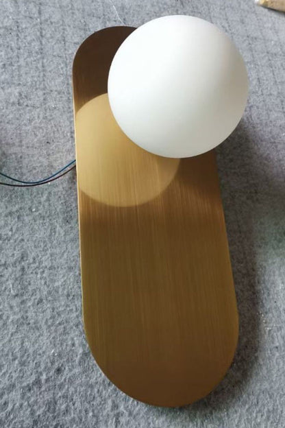 Flat Base Globe Sconce - vexalamps
