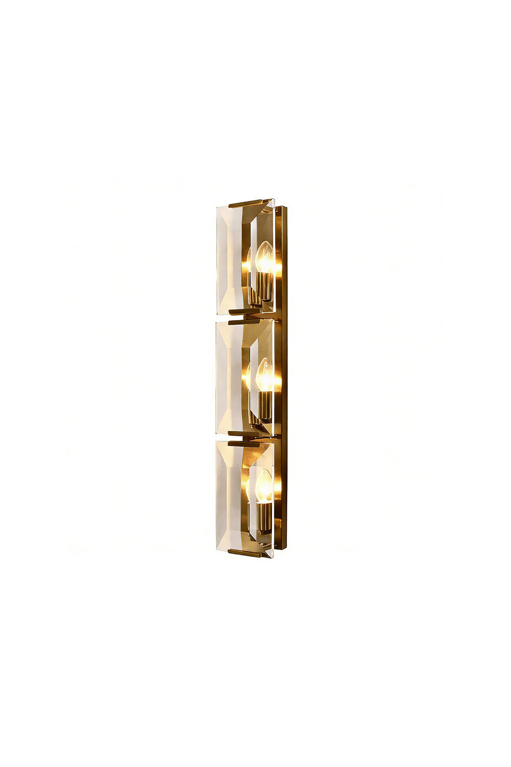 Triple Sparkling Faceted Wall Light | vexalamps