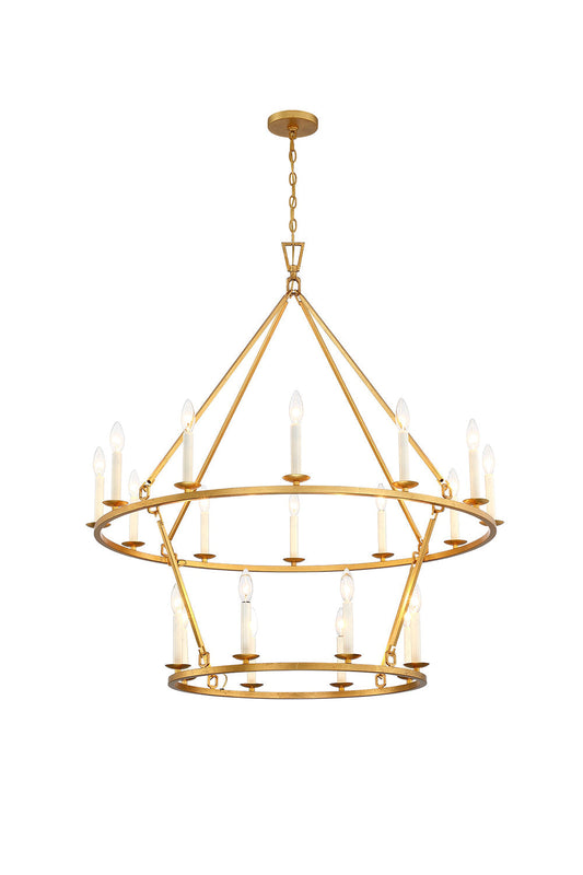 Two-Tiered Ring Chandelier | vexalamps