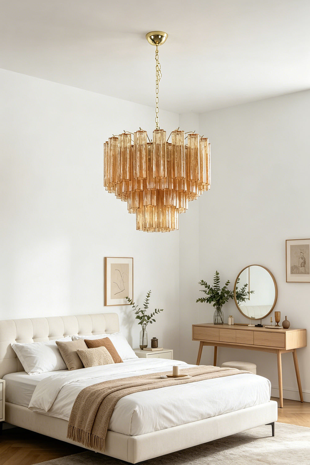 Vellune Cascade Chandelier for Bedroom | Samu  Lamp
