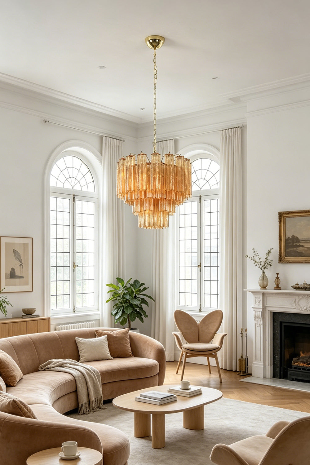 Vellune Cascade Chandelier for Living room | Samu  Lamp
