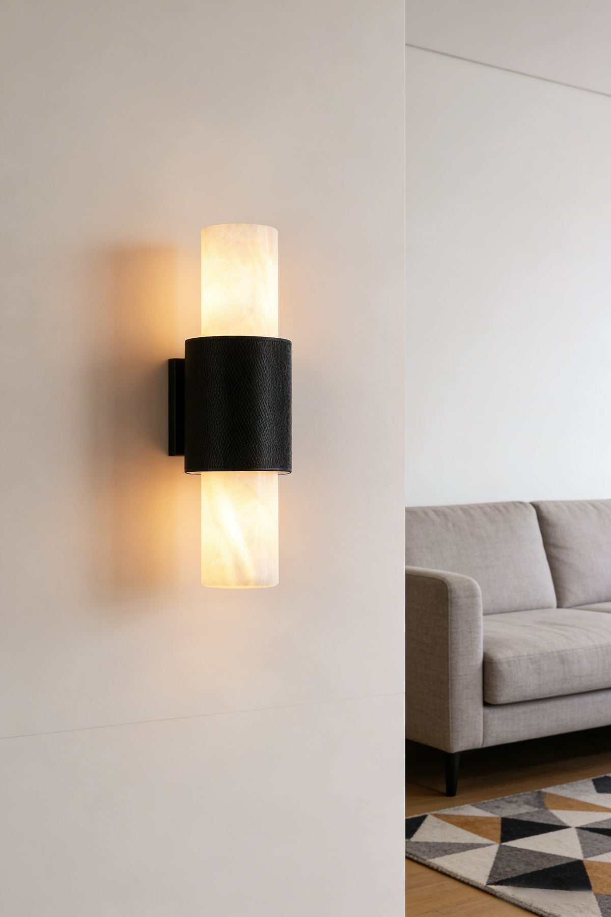 Vertical Alabaster Wall Sconce - view 6 | vexalamps