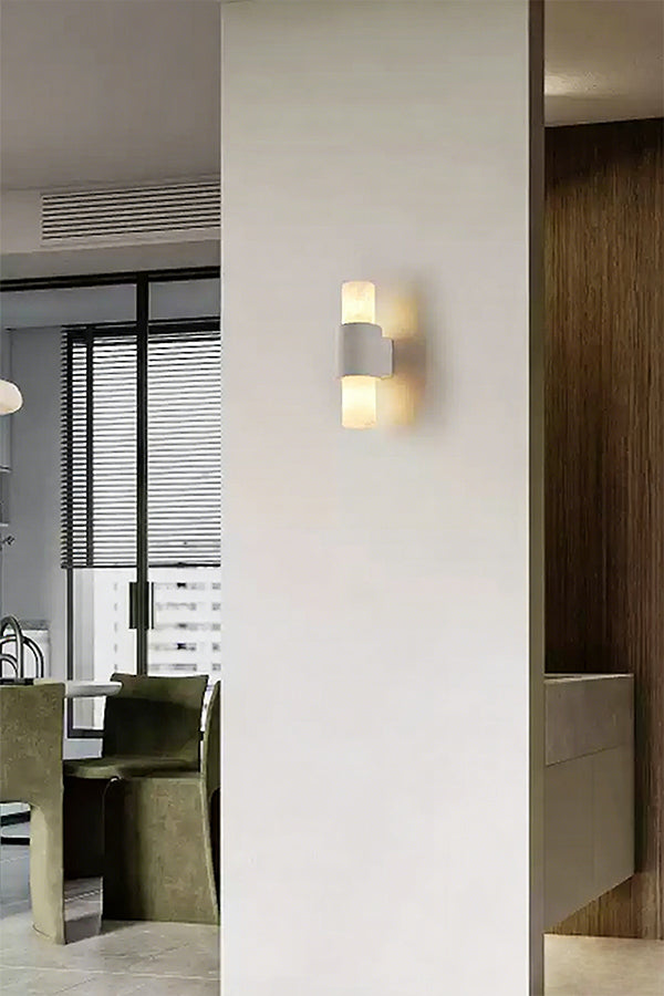 Vertical Alabaster Wall Sconce - view 12 | vexalamps