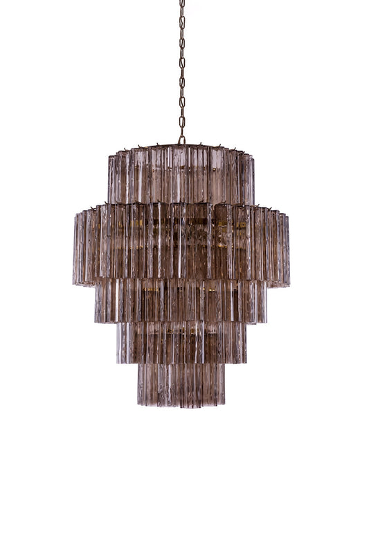 Vespera Glass Tiered Chandelier  Samu  Lamp