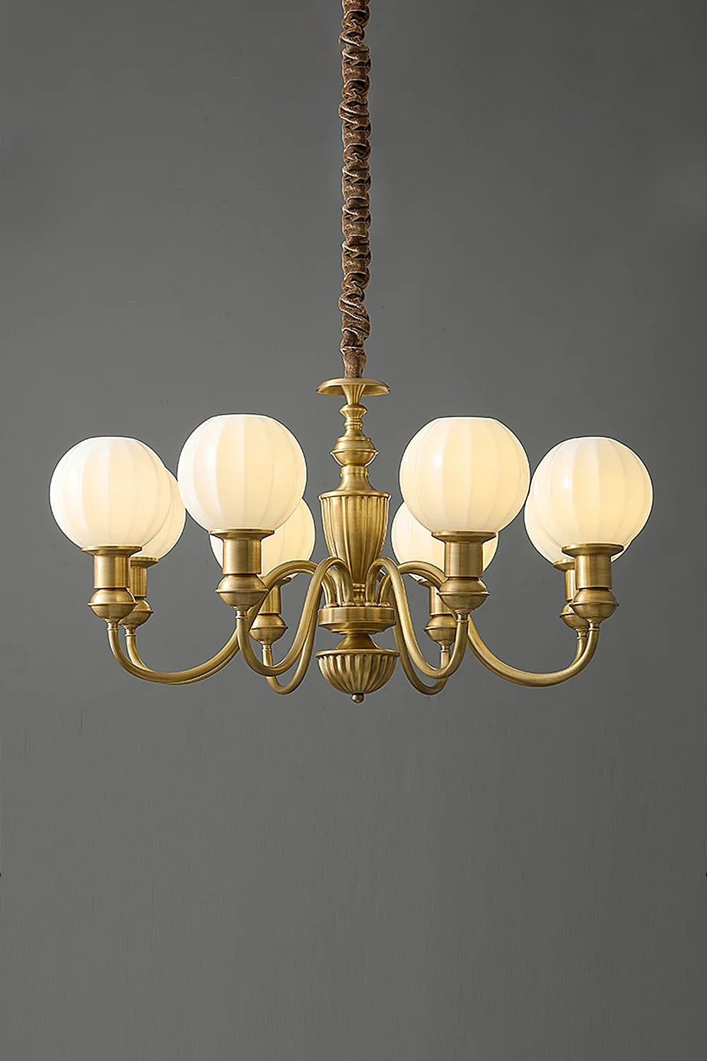 Vintage Brass Chandelier - view 7 | vexalamps
