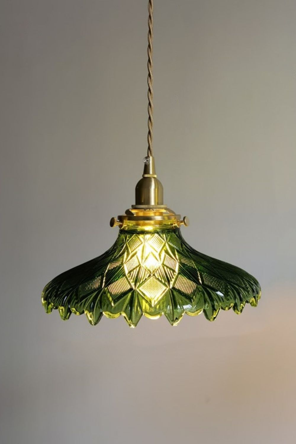 Vintage Textured Glass Pendant Light - view 8 | vexalamps