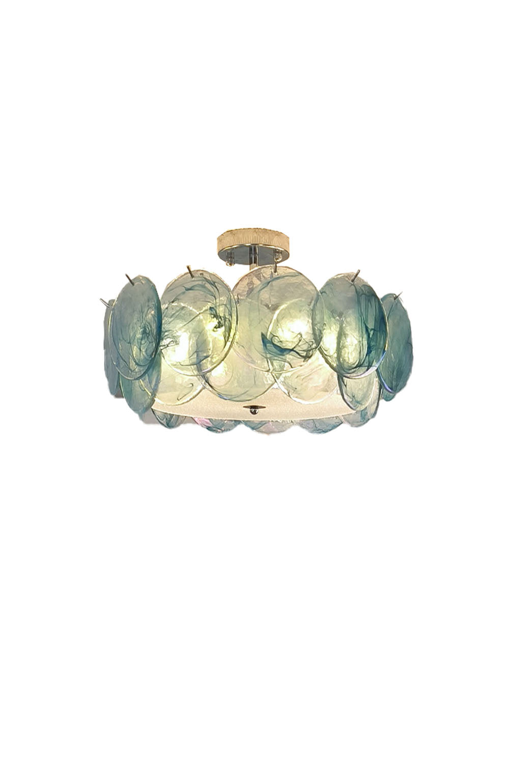Vistosi-Style Glass Disc Ceiling Light - view 5 | vexalamps