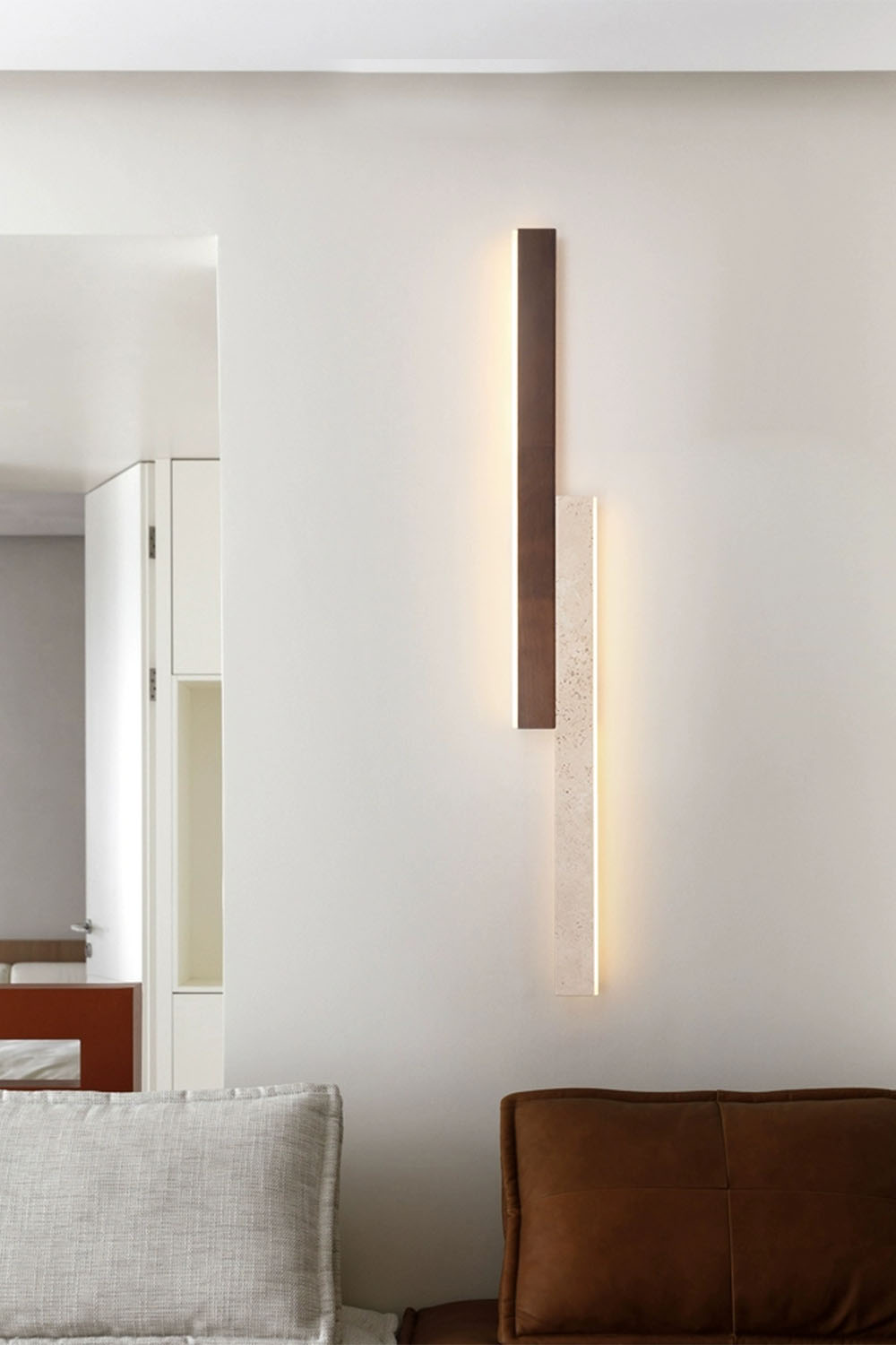 Wabi-sabi Minimalist Strip Wall Lamp - view 4 | vexalamps