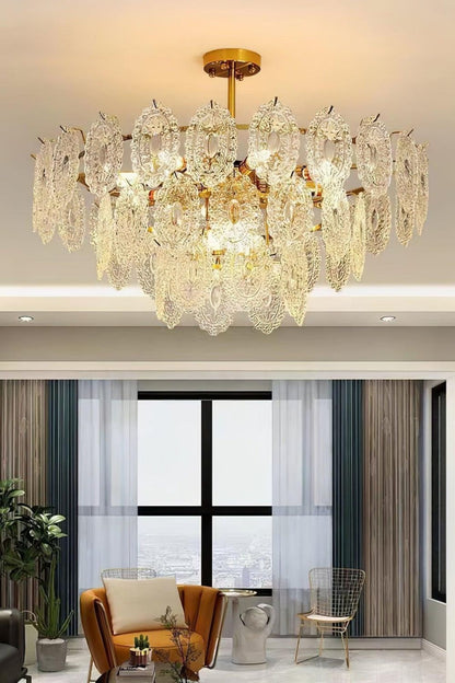 Wave Glass Chandelier - vexalamps