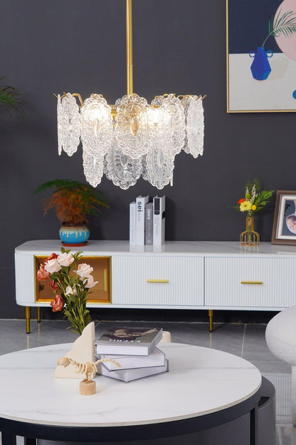 Wave Glass Chandelier - vexalamps