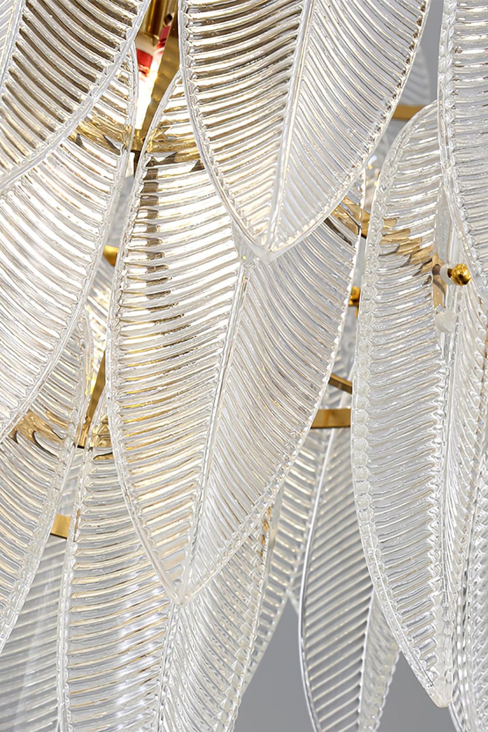 Glass Feathers Chandelier - vexalamps