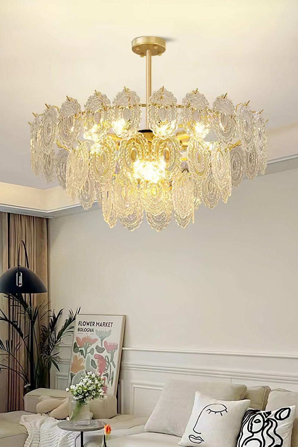 Wave Glass Chandelier - vexalamps
