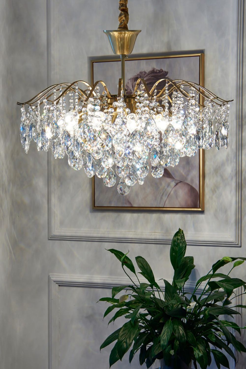 Windchime Crystal Chandelier - vexalamps