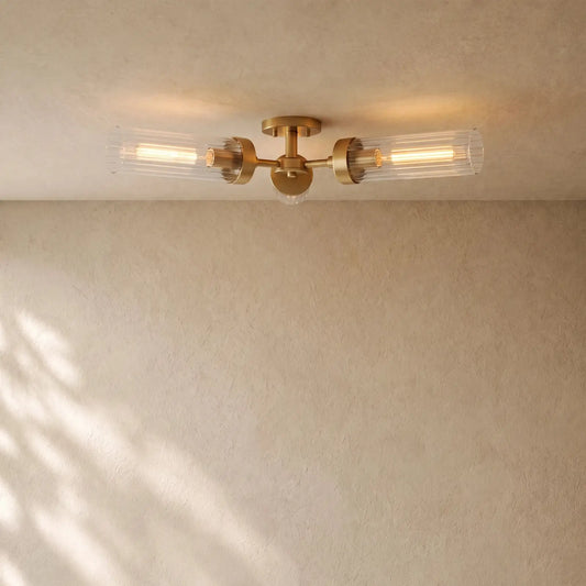 Andreass 3-Light Flushmount - Brass