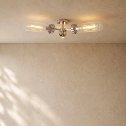 Andreass 3-Light Flushmount - Nickel